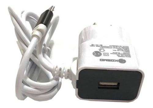 Cargador Celular Rapido 2a Kosmo Con Cable Micro Usb Y Usb 