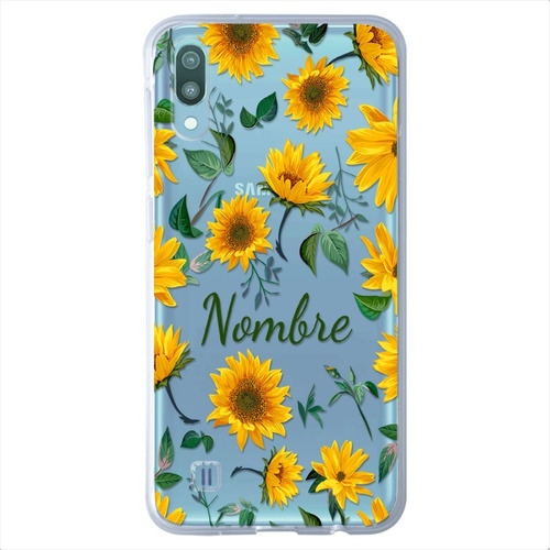 Funda Galaxy Girasoles Personalizada Con Tu Nombre