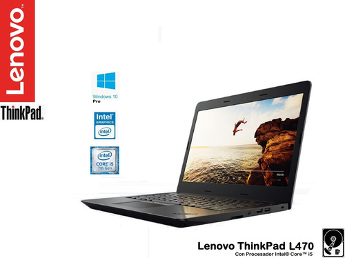 Lenovo Thinkpad L470   Core I5-7200u  4gb 500gb 14 Hd W10pro