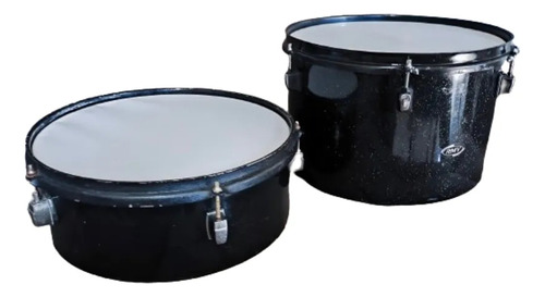 Kit Tambores De Bateria Slim Rmv 13  E 14  Black  Reduzido 