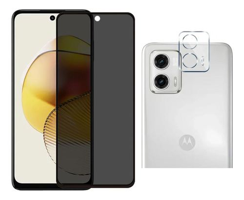 Película 3d Privacidade + Película Câmera Para Moto G73 5g