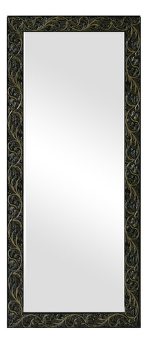 Espelho De Luxo 40x120 Preto Com Dourado Para Corpo, Decor