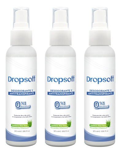 3 Dropsoff Antitranspirante Sudoración Excesiva