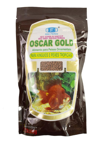 Kit 5 Ração Oscar Gold 100g Carpas Kinguio Palhaço Neon 500g