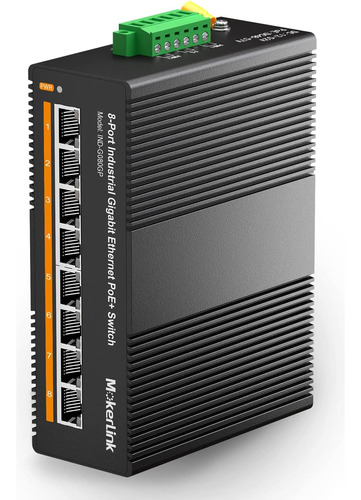 Mokerlink Conmutador Ethernet Industrial De Carril Din Poe G