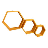 Set De 3 Estantes Hexagonal/repisa Flotantes