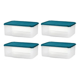 Tupper® Caja Organizadora 9,4lt X4 Tupperware® Libre De Bpa
