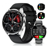 Reloj Inteligente Hombre Bluetooth Responde Y Hace Llamadas Color De La Caja Black Color De La Correa Black Color Del Bisel Black Diseño De La Correa Leather