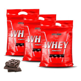 Combo 3x Nutri Whey Refil - 907g Cada - Integral Medica Sabor Chocolate
