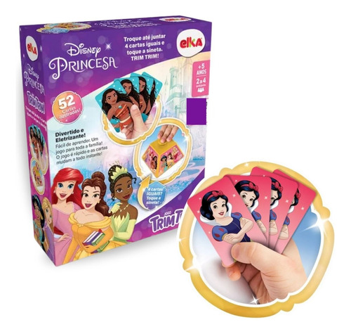 Brinquedo Menina Jogo Cartas Trim Trim Princesas Disney Elka