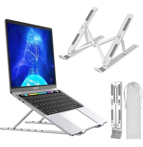 Soporte Base Ergonomico Notebook Regulable Portatil Metalico