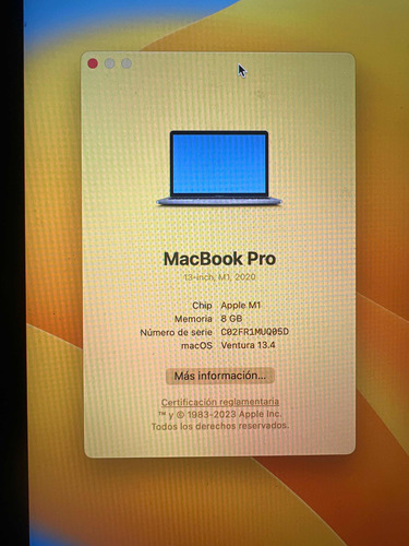 Macbook Pro M1 Estética 10 De 10 Casi Nueva