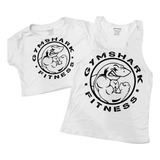 Duo Playeras Shark Pareja Gym  Fitness Crop Olimpica