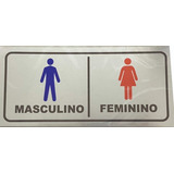 3 Placas Alumínio Resistente Banheiro Wc Feminino/masculino