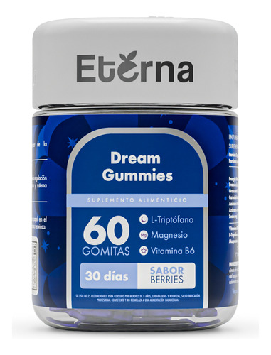 Eterna Dream Gummis Con L-triptófano, Magnesio Y Vitamina B6 Sabor Berries 