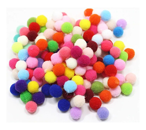 Pompones Mini De Fieltro Multicolor 0,5mm Por 100 Unidades