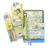 Set De Papelería Ositos Kawaii Ideal Para Regalo