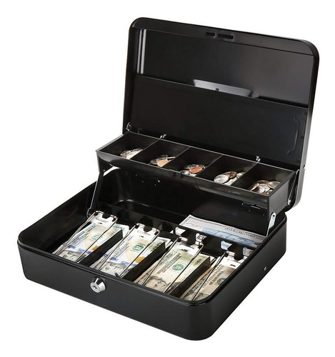 Caja Dinero Fuerte Seguridad / Cash Box Metálica Grande Mate