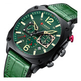 Reloj De Cuarzo De Cuero De Lujo For Hombre Curren Yy