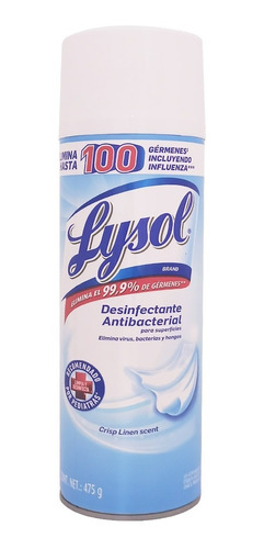 3 Pz - Lysol Desinfectante Antibacterial Crisp Linen 475 G
