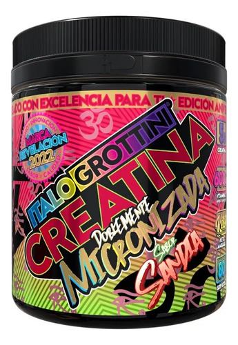 Creatina Doblemente Micronizada 440 Gr 80 Sv Italo Grottini