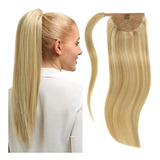 Extensiones De Cabello Natural 90gr 22in Rubio Ceniza Mixto