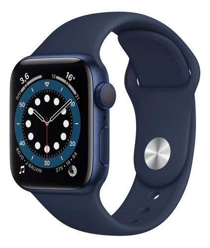 Apple Watch  Series 6 (gps) - Caja De Aluminio Azul De 40 Mm - Correa Deportiva Azul Marino Intenso