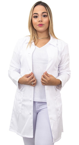 Jaleco Gabardine Feminino Acinturado Curso Médico Atacado