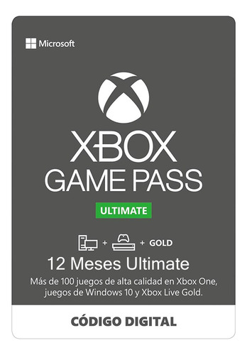 Xbox Game Pass Ultimate 12 Meses [ Codigo Digital México ]