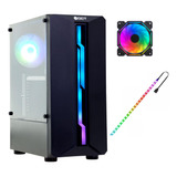 Gabinete Gamer Com Fita Led E Fan Rgb Lateral Em Acrílico