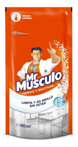Mr Musculo Limpiador Vidrios Y Multiuso Orig. Recarga 450 Cc