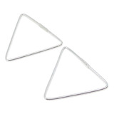 Aros Triangulo De Plata 925 Ideal Regalo Mujer Ar 328