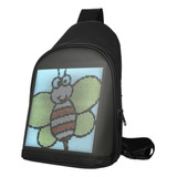 Bandolera Con Pantalla Led A Color, Mochila Personalizable,