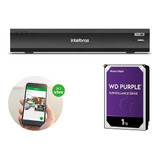 Dvr 8 Canais Intelbras Imhdx 3008 Fullhd C/hd 1tb Wd Purple 100v/240v