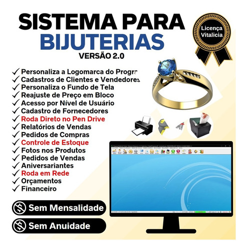 Sistema Para Bijuterias + Acessórios Vendas Financeiro V2.0