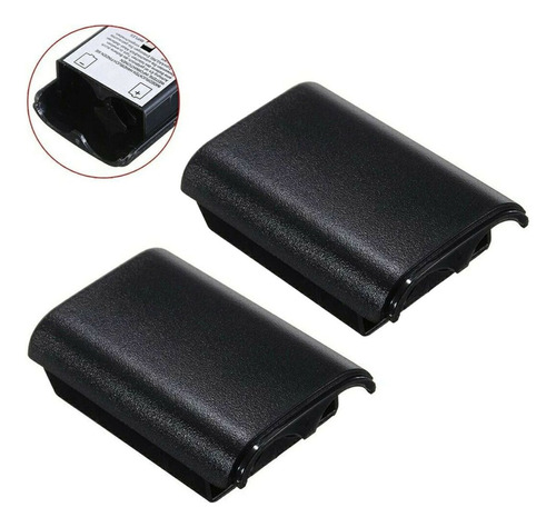 2x Suporte Caixinha Case Preto Pilha Controle Para Xbox 360