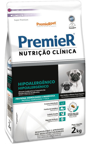 Premier Nutrición Clínica Para Perros Pqñs Hipoalergénico 2k