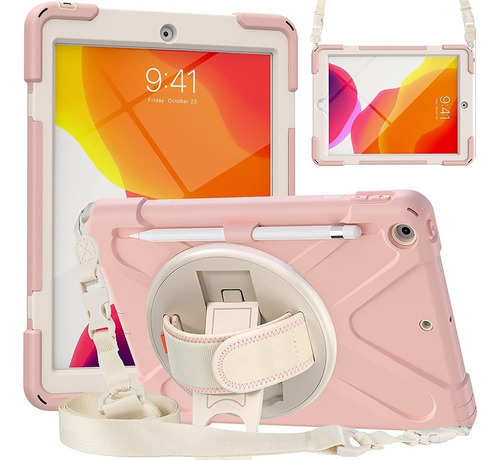 Funda New iPad 10.2 Zenrich 9/8/7 Gen Silicona/sakura Pink