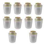 Kit 10 Porta Latas Cerveja Alumínio Lixado Com Isopor 350 Ml