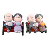 Adorno De Pareja De Abuela Y Abuelo Para Figuras De Jardín D