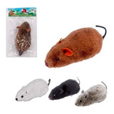 Kit De 2 Ratos A Fricção De Plástico Pelucia Animais