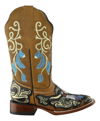 Botas Vaqueras Mujer Dama Cinceladas Rodeo Bulldog Piel