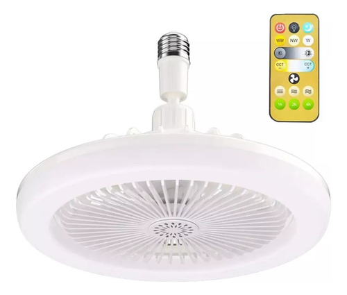 Lâmpada De Teto Com Ventilador Oscilante, 36w Com Controle