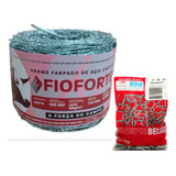 Kit 500 Metros Arame Farpado + 1 Kg De Grampo