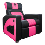 Cadeira Gamer Encosto Reclinável Carregador Usb Preto/rosa