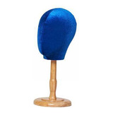 10 Cabeza De Maniquí Peluca Sombrero Gorras Base Corta Azul