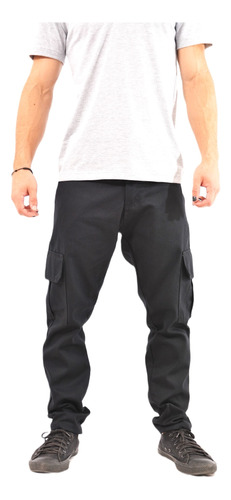 Pantalon Cargo Hombre Gabardina Jogger Cargo Mom Michigan