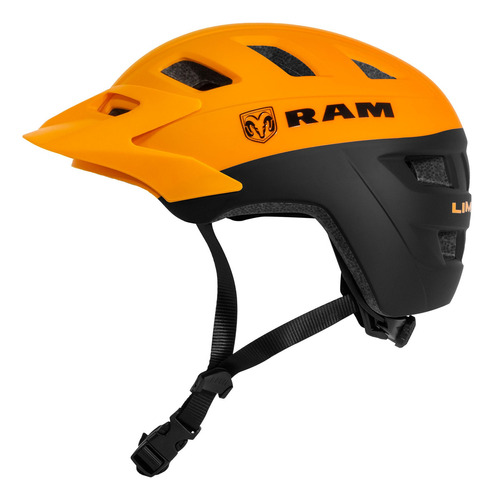 Casco De Bicicleta Montaña Con Visera Ciclismo Ram Limited Color Naranja Talla M