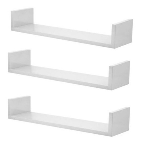 Kit 5 Prateleiras U Mdf 30x20 Branco Grátis Suporte 30205u