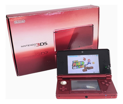 Console Nintendo 3ds Vermelho Original Japonês Na Caixa Completo Super Conservado